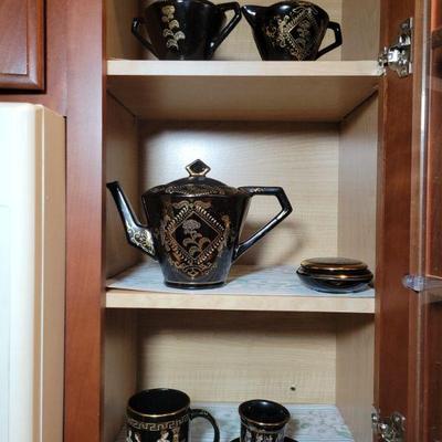 22karat hold Greek tea set. $20