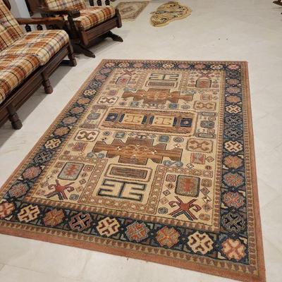 Belgium Greek style area rug. 5'7" X 8'2".
$70