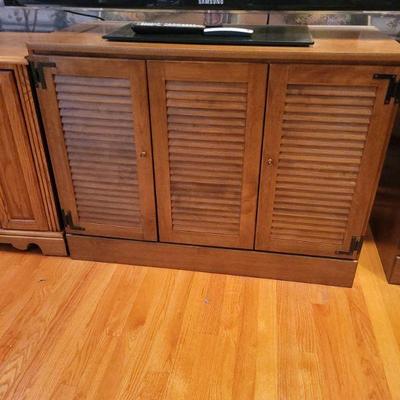 Ethan Allen leuvered door cabinet. Shelves & record organizer inside. Great condition.
40" X 20"
$90