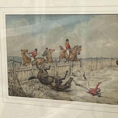 Four Henry Thomas Alken watercolor and graphite Hunt scenes,