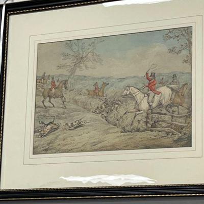 Four Henry Thomas Alken watercolor and graphite Hunt scenes,