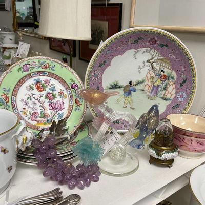 Chinese Famille Rose, Murano and English porcelain
