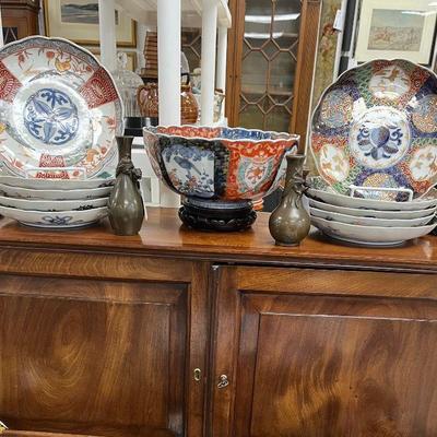Large collection of Japanese Imari