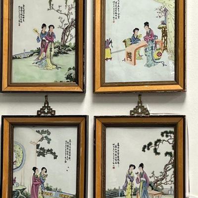 Set of Chinese porcelain plaques