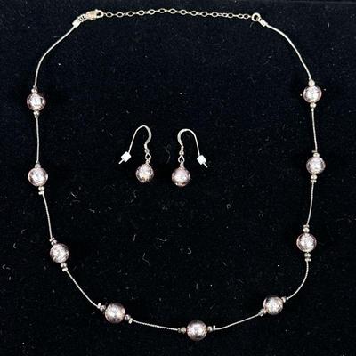 STERLING & MURANO GLASS JEWELRY | Gineva Murano Glass jewelry designed as a Sterling silver necklace with pink Murano glass beads,...