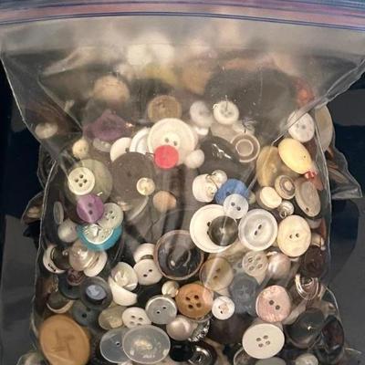Thousands of vintage buttons. 