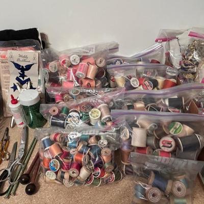 Hundreds of spools of thread. 