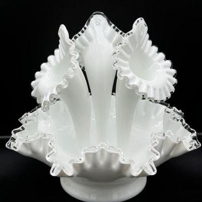 Fenton Silver Crested Epergne
