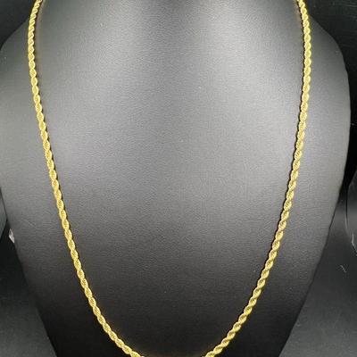 Classic 18 Karat Gold Necklace Stamped 18K PMA
