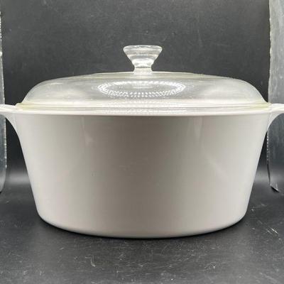 Large White PYREX Corning Ware Casserole with Clear Lid

