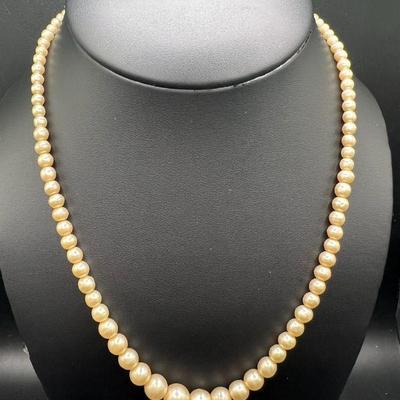 Vintage Faux Pearls with Sterling Silver Clasp
