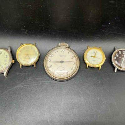(5) Watches featuring Jemis & Westclox Pocket Ben
