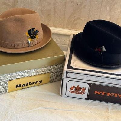 Stetson And Knox Challenger Feathered Hats
