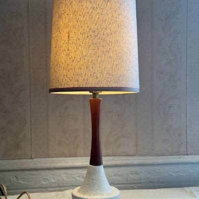MCM Wood And Ceramic Lamp **TESTED
