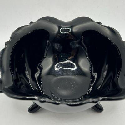 LE Smith Black Amethyst Three Footed Dish - Imperfect
