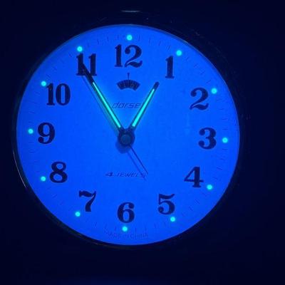 Dorset Alarm Clock W Glowing Hands & Dots
