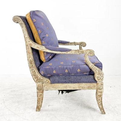 Wesley Hall Bergere Chair Custom Upholstery 
