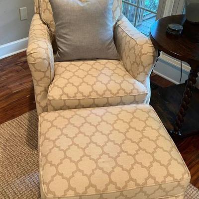 Bassett armchair and ottoman