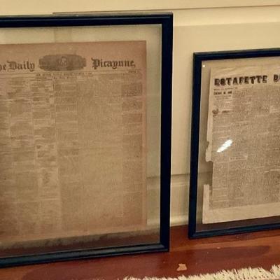 Frame newspaper headlines