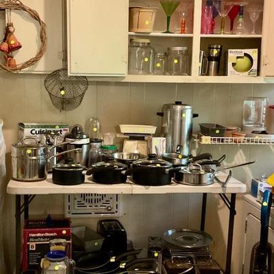 Pots and pans, small appliances