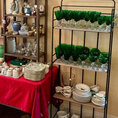 Green stemware