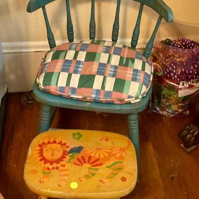 Child’s chair and stool