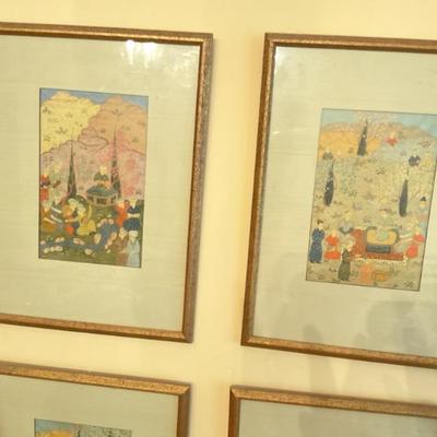 Middle Eastern art framed bought in Iran, 1968