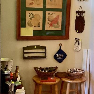 Stools and kitchen decor
