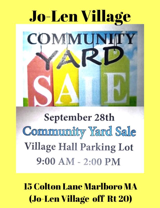 Marlboro YARD SALE SAT 9/28 92pm Community Village
