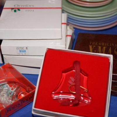 collection of Orrefors crystal ornaments 