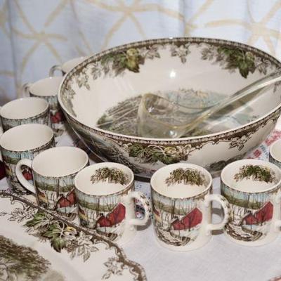 Friendly Village by Johnson Bros. punch set 