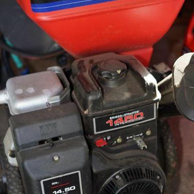 Chipper Shedder. Starts and running . Runs on Choke. May need work The owner only used twice. We have added fresh fuel cleaner and...