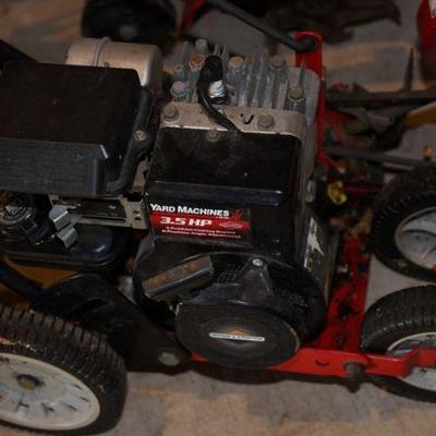 There is a yard machine and an edger . Both have been tested and working. 