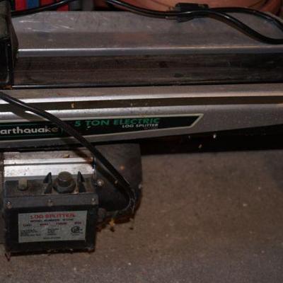 earthquake electric log splitter. running good. 5 ton. 