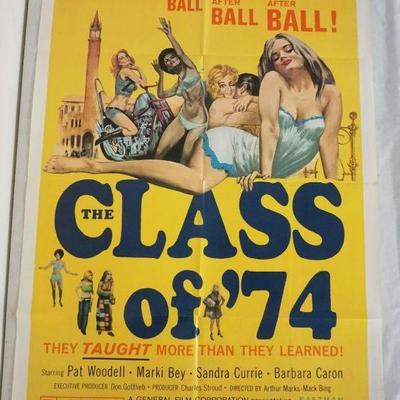 1089	VINTAGE MOVIE POSTER *THE CLASS OF 74* 1971, GENERAL FILM CORP, APPROXIMATELY 27 IN X 41 IN
