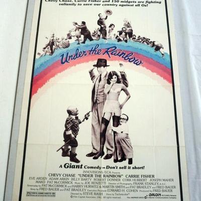 1024	VINTAGE MOVIE POSTER *UNDER THE RAINBOW* 1981, CHEVY CHASE, CARRIE FISHER, ORION, APPROXIMATELY 27 IN X 41 IN
