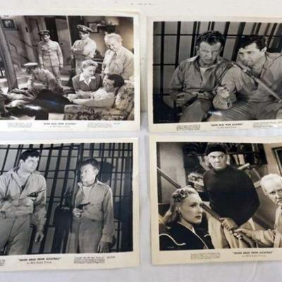 1220	VINTAGE MOVIE STILLS/PHOTOS *SEVEN MILES FROM ALCATRAZ* 1942, RKO, LOT OF 4
