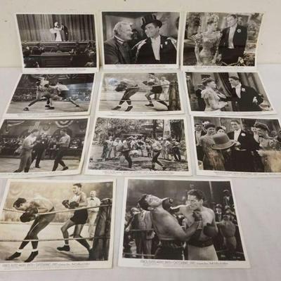 1209	VINTAGE MOVIE STILLS/PHOTOS *GENTLEMAN JIM* ERROL FLYNN, WARNER BROS, 1942, LOT OF 11
