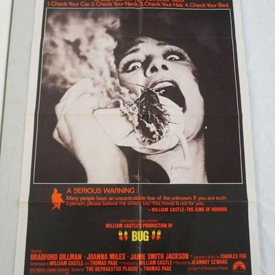 1116	VINTAGE MOVIE POSTER *BUG* WILLIAM CASTLES, 1975, APPROXIMATELY 27 IN X 41 IN
