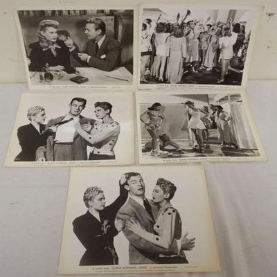 1169	VINTAGE MOVIE STILLS/PHOTOS *GOOD MORNING JUDGE* UNIVERSAL, 1943, LOT OF 5
