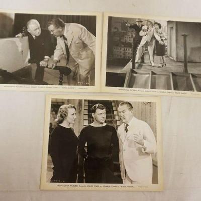 1198	VINTAGE MOVIE STILLS/PHOTOS *CHARLIE CHAN BLACK MAGIC* SIDNEY TOLER, 1944, LOT F 3
