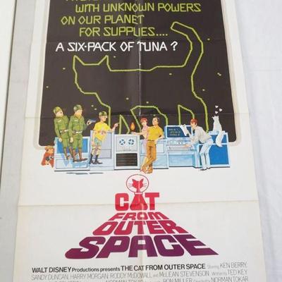 1128	VINTAGE MOVIE POSTER *THE CAT FROM OUTER SPACE* WALT DISNEY, 1978, KEN BERRY, APPROXIMATELY 27 IN X 41 IN
