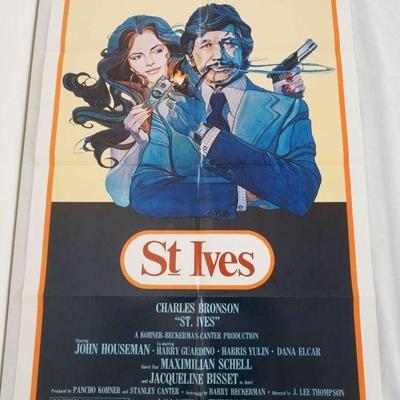 1106	VINTAGE MOVIE POSTER *ST IVES* CHARLES BRONSON, 1976, WARNER BROS, APPROXIMATELY 27 IN X 41 IN
