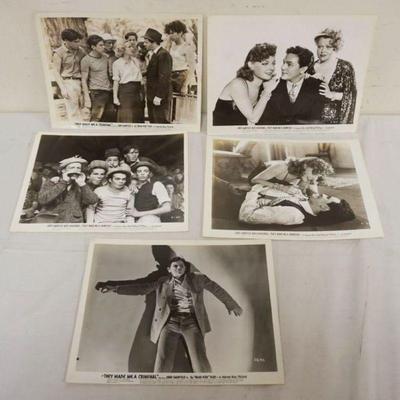 1201	VINTAGE MOVIE STILLS/PHOTOS *DEAD END KIDS* & JOHN GARFIELD *THEY MADE ME A CRIMINAL* 1939, LOT OF 6
