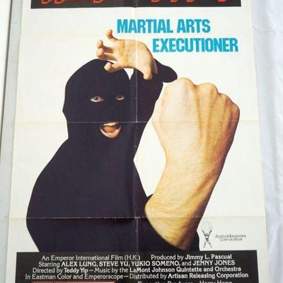 1038	VINTAGE MOVIE POSTER *THUNDERFIST* MARTIAL ARTS EXECUTIONER, 1973 ARTISAN RELEASING CORP, APPROXIMATELY 27 IN X 41 IN
