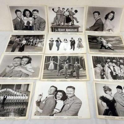 1215	VINTAGE MOVIE STILLS/PHOTOS *THE MERRY MONOHANS* UNIVERSAL, DONALD O'CONNER, 1944, LOT OF 12
