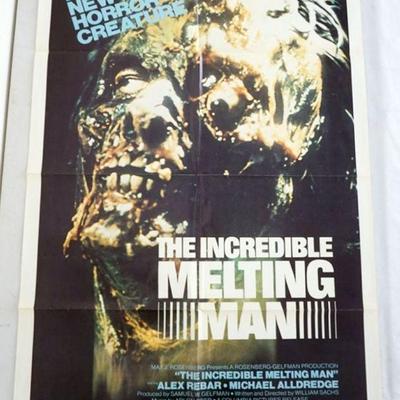 1057	VINTAGE MOVIE POSTER *THE INCREDIBLE MELTING MAN* 1978, COLUMBIA PICTURES, APPROXIMATELY 27 IN X 41 IN
