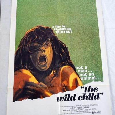 1076	VINTAGE MOVIE POSTER *THE WILD CHILD* 1970, UNITED ARTISTS, APPROXIMATELY 27 IN X 41 IN
