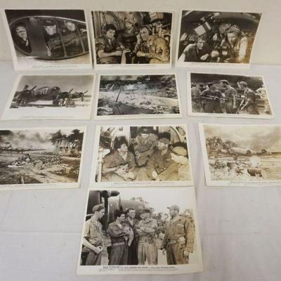 1156	VINTAGE MOVIE STILLS/PHOTOS *AIR FORCE* JOHN GARFIELD, LOT OF 10
