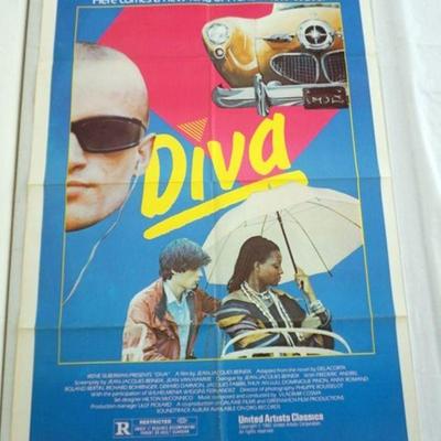 1023	VINTAGE MOVIE POSTER *DIVA* 1982, UNITED ARTISTS, APPROXIMATELY 27 IN X 41 IN
